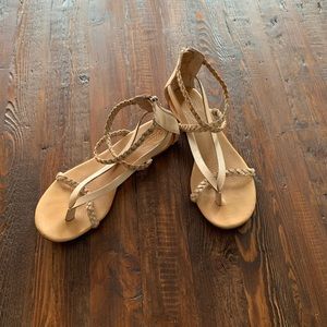 Tan Braided Sandals